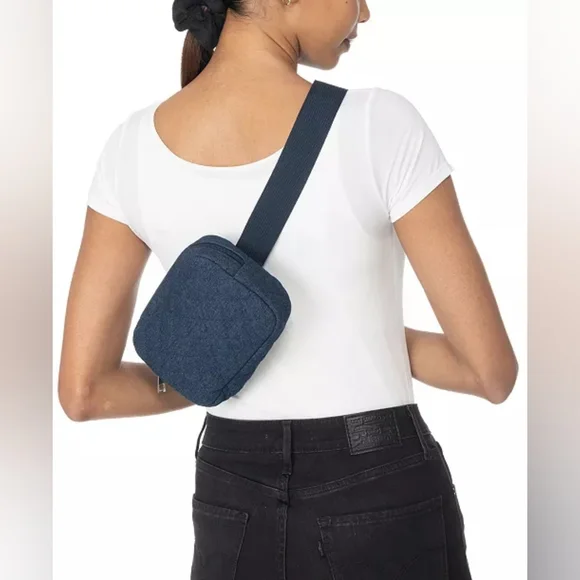 🆕Quilted Denim Belt Bag Size L/XL